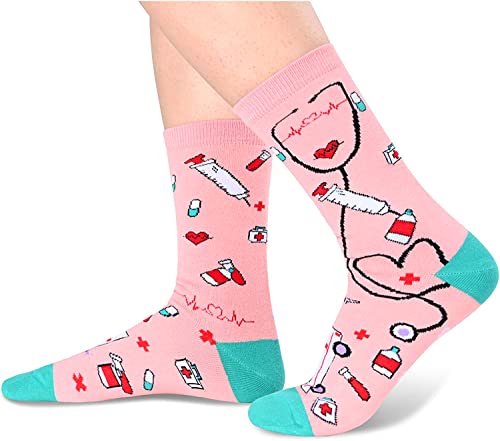 Health Theme Socks, Women Doctor Socks, Nurse Socks, Treatment Socks, Christmas Gift, Doctor Gift, Nurse Gift, Radiologist Gift, Medic Gift - Image 3
