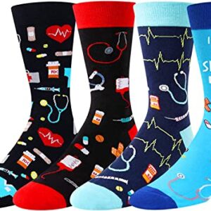 Alternative view of Men's Funny Doctor Socks, Doctors Gifts, Nurse Gifts, Medical Assistant & CNA Presents, Unique Pharmacy Socks, Ideal Gifts for Doctors