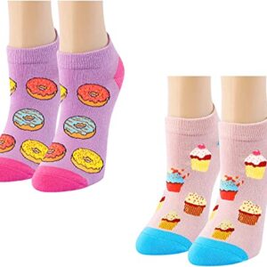 Funny Donut Socks Cupcake Socks for Women, Food Socks, Novelty Donut Cupcake Gifts, Food Lovers Gift, Birthday Gift, Holiday Gift, Mother's Day Gift, Christmas Gift