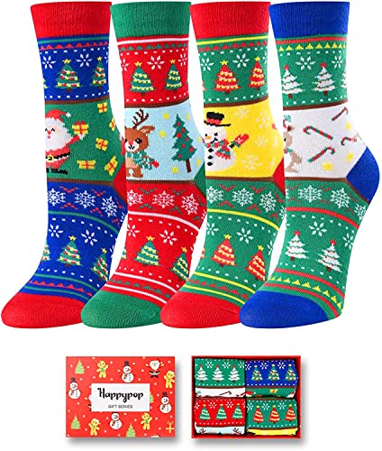 Santa Socks, Best Secret Santa Gifts, Funny Children Christmas Socks, Stocking Stuffers, Holiday Socks for Boys Girls, Christmas Presents, Xmas Gifts, Novelty Christmas Gifts for Kids, Gifts for 7-10 Years Old - Image 2
