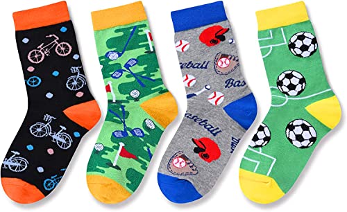 Crazy Kids Socks Funny Ball Sports Socks Gifts for Boys Girls, Best Gifts for Children Ball Sports Gifts, Birthdays Gifts, Children's Day Gifts, Christmas Gifts, Gifts for 7-10 Years Old - Image 3