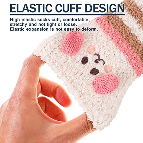 Winter Warm Women Coral Socks Soft Fuzzy Thermal Cozy Cartoon Sock Girl Gifts - Image 3