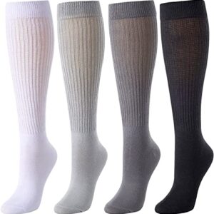 Alternative view of Fun Cute Colorful Slouch Socks For Women Girls, Scrunch Socks Women, Cotton Long High Tube Socks Extra Tall Heavy Socks, Fashion Vintage 80s Gifts, 90s Gifts 4 Pairs