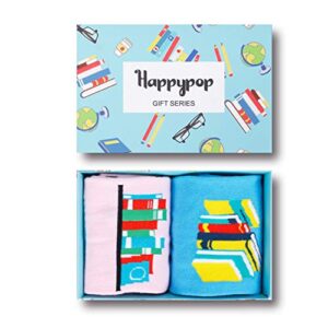 Alternative view of Funny Reading Socks for Women, Novelty Women's Book Printed Socks, Best Gifts for Book lovers, Gift For Middle School, High School, College, Grad School, Phd Students
