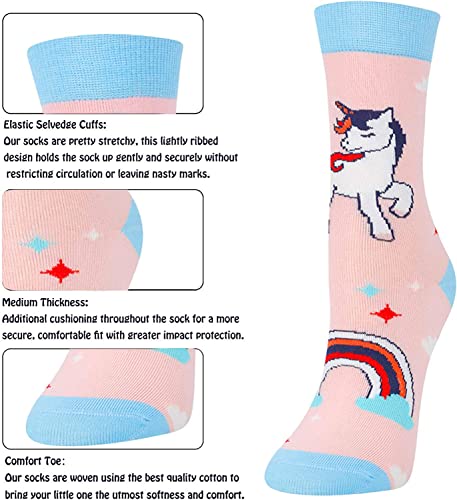 Unicorn Enthusiast Presents for Toddler Girls, Cool Gifts for Children, Fun Girls' Novelty Unicorn Socks Baby Gifts for 1-4 Years Old Girls - Image 4