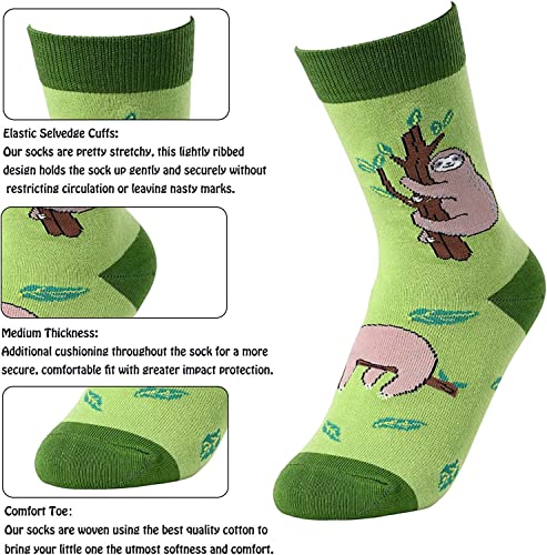 Fun Sloth Gifts for Boys Gifts for Kids Who Love Shark Cute Boy's Shark Socks Great Gifts for Son, Gift for 4-7 Years Old Boys - Image 4