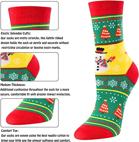 Santa Socks, Best Secret Santa Gifts, Funny Children Christmas Socks, Stocking Stuffers, Holiday Socks for Boys Girls, Christmas Presents, Xmas Gifts, Novelty Christmas Gifts for Kids, Gifts for 7-10 Years Old - Image 4