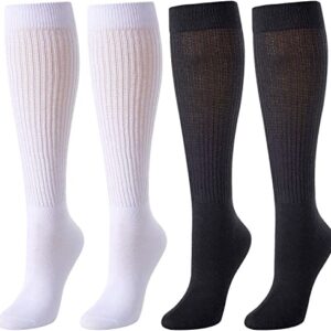 Alternative view of Extra Tall Heavy Socks, Fun Cute Colorful Slouch Socks for Women Girls, Scrunch Socks Women, Fashion Vintage 80s Gifts, 90s Gifts 4 Pairs