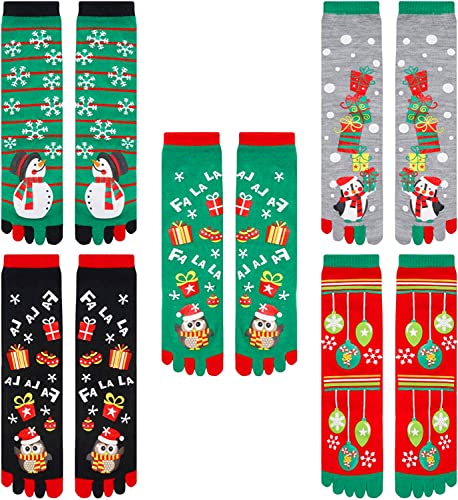 Funny Christmas Toe Socks for Women Girls, Christmas Toe Separator Socks, Toe Santa Socks, Novelty Christmas Gifts for Her, Best Secret Santa Gifts, Xmas Gifts - Image 2