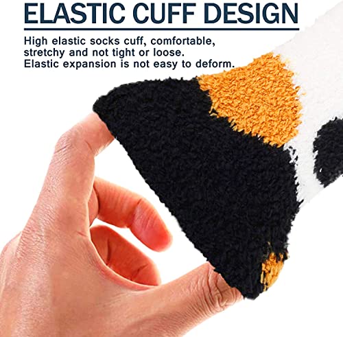 5 Pack Gifts for Women Cat Paw Fuzzy Slipper Socks Warm Cozy Cat Paw Socks, Anniversary Gift, Gift For Her, Gift For Wife - Image 3