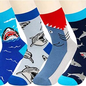 Alternative view of Funny Shark Socks for Boys 7-10 Years, Novelty Shark Gifts For Shark Lovers, Children's Day Gift For Your Son, Gift For Brother, Funny Shark Socks for Kids, Boys Shark Themed Socks