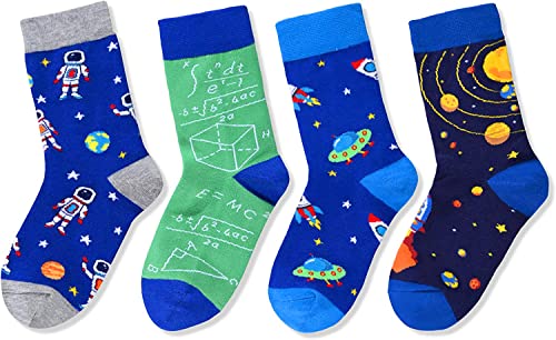 Funny Boys Socks Boy Space Socks Gifts for 7-10 Years Old Boys, Best Gifts for Your Brother, Son, Grandson On Birthdays, Holidays, Children's Day Gifts, Christmas Gifts - Image 3