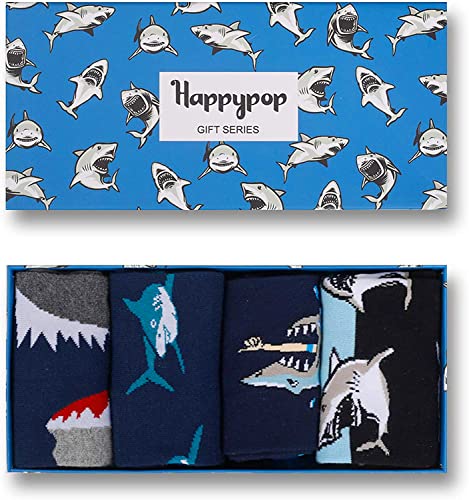 Funny Shark Gifts for Men, Gifts for Him, Guys Who Love Shark, Cute Men's Shark Socks - Image 2