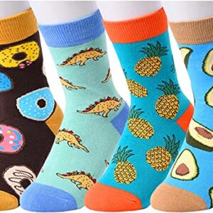 Funny Boys Socks 7-10 Years Boy Food Socks Gifts for Food Lovers, Best Gifts for Your Brother, Son, Grandson On Birthdays, Holidays, Children's Day, Christmas Gifts