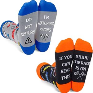 Alternative view of Racing Car Socks, Men's Racing Socks, Car Gifts for Men, Racing Gifts for Men, Dirt Track Racing Gifts, Perfect Race Car Gifts for Racing Enthusiast