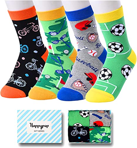 Crazy Kids Socks Funny Ball Sports Socks Gifts for Boys Girls, Best Gifts for Children Ball Sports Gifts, Birthdays Gifts, Children's Day Gifts, Christmas Gifts, Gifts for 7-10 Years Old - Image 2