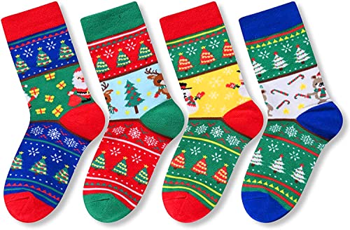 Holiday Socks for Boys Girls, Xmas Gifts, Santa Socks, Christmas Presents, Best Secret Santa Gifts, Funny Children Christmas Socks, Novelty Christmas Gifts for Kids, Stocking Stuffers - Image 3