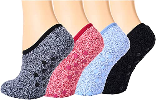 Fuzzy Anti-Slip Socks for Women Girls Non Slip Slipper Socks with Grippers, Cozy Slipper Socks Gifts For Women - Image 2