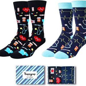 Alternative view of Stethoscope Doctor Nurse Socks for Him, Medical Socks for Men, Health Care Worker Gifts for Men, Xmas Socks Going Away Gift for Him