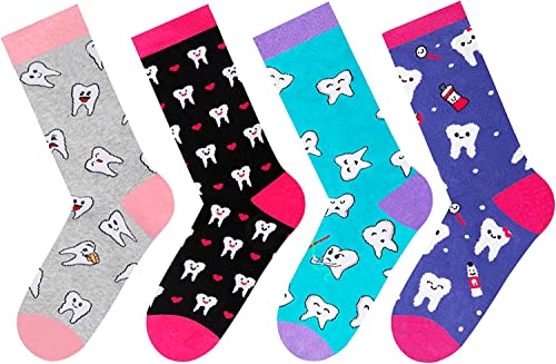 Teeth Gifts, Tooth Gifts, Dental Socks, Dentist Socks, Tooth Socks for Women, Unique ideal Dental Assistant Gifts, Dental School Graduation Gifts - Image 4