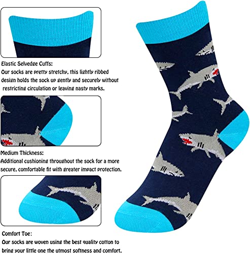 Unique Shark Presents for Kids Ideal Gift for Son and Children Cute Boy's Shark Socks, Gifts for 4-7 Years Old Boys - Image 4