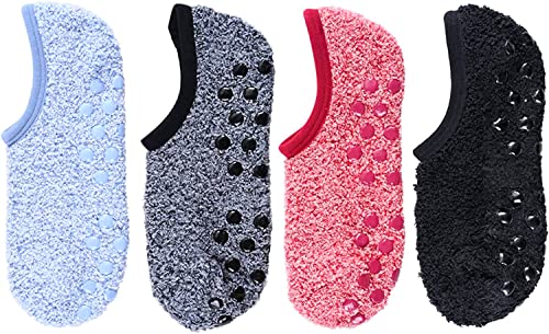 Fuzzy Anti-Slip Socks for Women Girls Non Slip Slipper Socks with Grippers, Cozy Slipper Socks Gifts For Women - Image 3