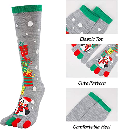 Funny Christmas Toe Socks for Women Girls, Christmas Toe Separator Socks, Toe Santa Socks, Novelty Christmas Gifts for Her, Best Secret Santa Gifts, Xmas Gifts - Image 3