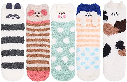 Winter Warm Women Coral Socks Soft Fuzzy Thermal Cozy Cartoon Sock Girl Gifts - Image 2