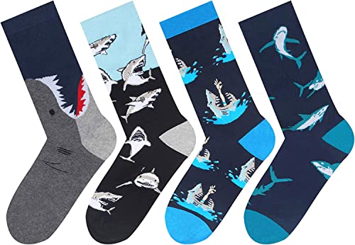 Funny Shark Gifts for Men, Gifts for Him, Guys Who Love Shark, Cute Men's Shark Socks - Image 4