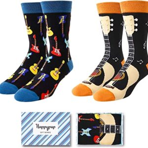 Alternative view of Musician Gifts Electric Guitar Socks Music Lover Gifts Guitarist Gifts Rock Gift Socks Novelty Crew Socks,Gift for Men Who Love Guitar