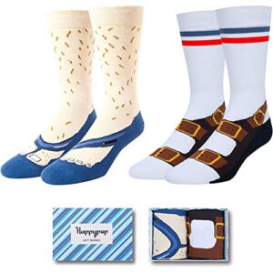 Alternative view of Men Sandal Socks, Funny Socks That Look Like Shoes For Men, Novelty Gifts Crew Socks, Gag Gifts, Father's Day Gifts, Unique Anniversary Gifts For Him