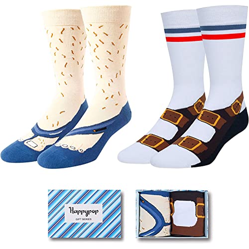 Men Sandal Socks, Funny Socks That Look Like Shoes For Men, Novelty Gifts Crew Socks, Gag Gifts, Father's Day Gifts, Unique Anniversary Gifts For Him - Image 2