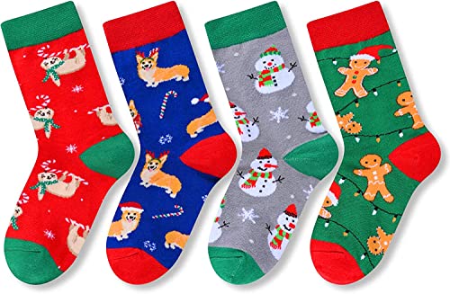 Best Secret Santa Gifts, Xmas Gifts, Santa Socks, Stocking Stuffers, Holiday Socks for 4-7 Years Old Boys Girls, Christmas Presents, Novelty Christmas Gifts for Kids, Funny Children Christmas Socks - Image 3