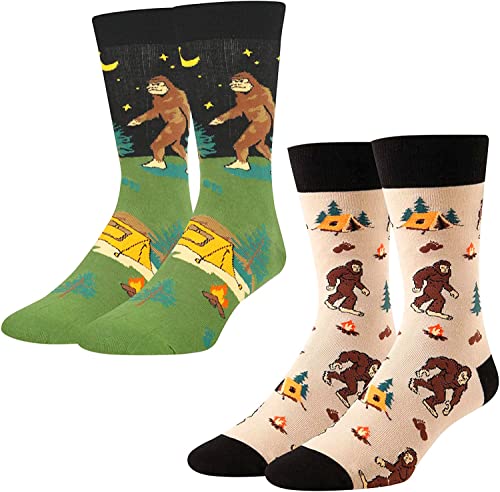 Funny Socks, Crazy Socks, Sasquatch Socks, Bigfoot Gifts, Unique Big Foot Sasquatch Gifts for Men, Sasquatch Gifts - Image 2