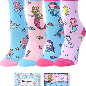 Alternative view of Funny Mermaid Gifts for Girls, Gifts for Daughters, Kids Who Love Mermaid, Cute Mermaid Socks for Girls 4-7 Years Old