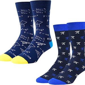 Alternative view of Funny Math Socks for Men, Novelty Men's Engineer Socks, Best Gifts for Math Teachers, Math Lovers, Perfect for Birthdays, Thanksgiving, Teacher's Day Gifts