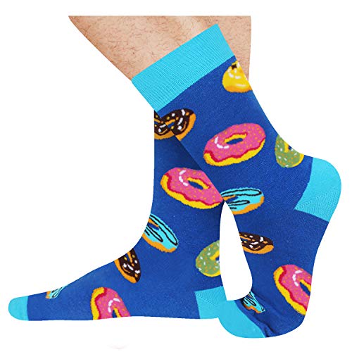 Funny Taco Bacon Pizza Donut Socks for Men, Food Socks, Novelty Food Gifts for Food Lovers, Birthday Gift, Holiday Gift, Father's Day Gifts, Christmas Gifts, Gifts for Him - Image 4