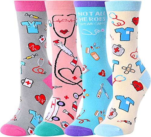 Health Theme Socks, Women Doctor Socks, Nurse Socks, Treatment Socks, Christmas Gift, Doctor Gift, Nurse Gift, Radiologist Gift, Medic Gift - Image 2