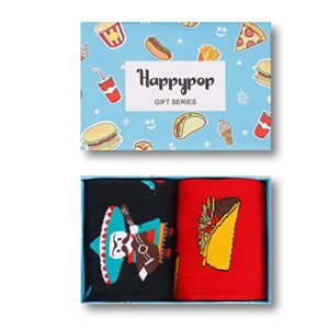 Alternative view of Taco Tuesday, Men's Taco Socks, Anniversary Gift for Him, Taco Lover Gift, Funny Food Socks, Novelty Taco Gifts for Dad, Funny Taco Socks for Taco Lovers