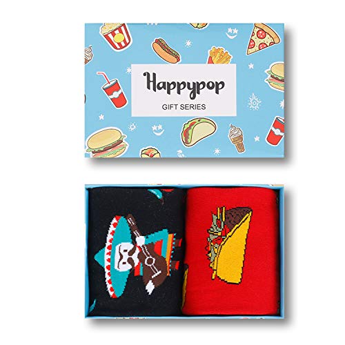 Taco Tuesday, Men's Taco Socks, Anniversary Gift for Him, Taco Lover Gift, Funny Food Socks, Novelty Taco Gifts for Dad, Funny Taco Socks for Taco Lovers - Image 2