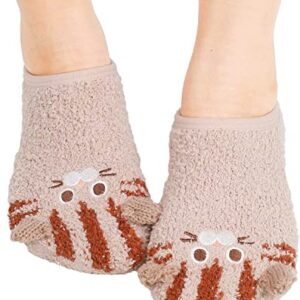 Alternative view of 5 Pack Fuzzy Anti-Slip Socks for Women Girls Non Slip Slipper Socks with Grippers, Gift For Her, Gift For Mom