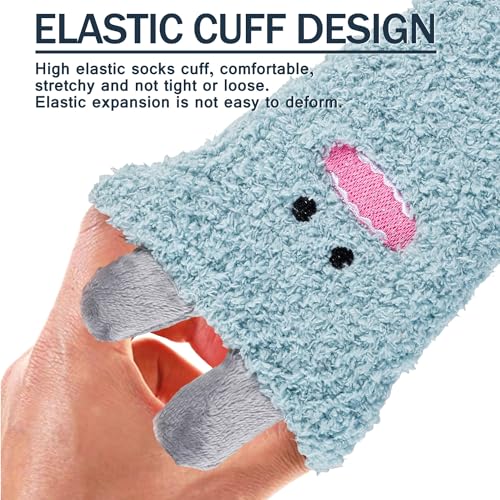 Fuzzy Socks for Women Girls Colorful Indoors Animal Slipper Socks, Warm Cozy Socks Gift for Mom, Wife, Daughter, Girlfriend, Grandma, Sister - Image 3