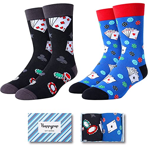 Men's Poker Socks, Playing Cards Socks, Poker Gifts, Casino Gifts for Poker Players, Gamblers Gifts, Funny Gambling Gifts for Poker Lovers - Image 2