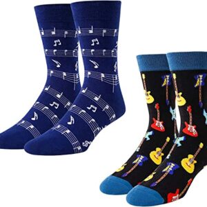 Alternative view of 2 Pairs Cool Gifts for Guitar Players Music Notes Gifts Heavy Metal Gifts, Guitar Lover Gifts for Men Guitar Themed Gifts, Music Gifts for Men