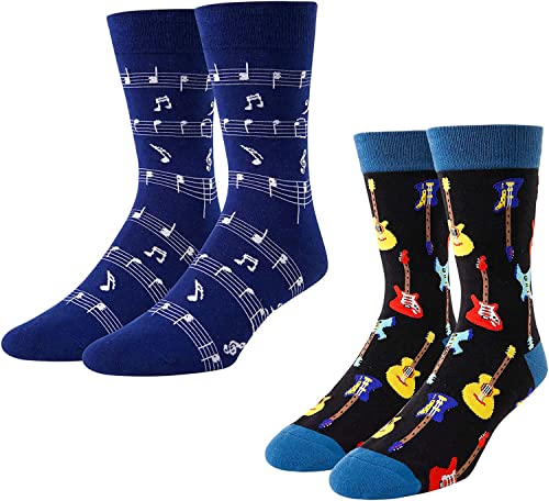 2 Pairs Cool Gifts for Guitar Players Music Notes Gifts Heavy Metal Gifts, Guitar Lover Gifts for Men Guitar Themed Gifts, Music Gifts for Men - Image 2