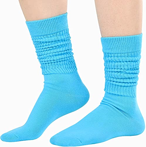 5 Pairs Fun Cute Colorful Slouch Socks for Women Girls, Cotton Long High Tube Socks, Scrunch Socks Women, Fashion Vintage 80s Gifts, 90s Gifts - Image 4
