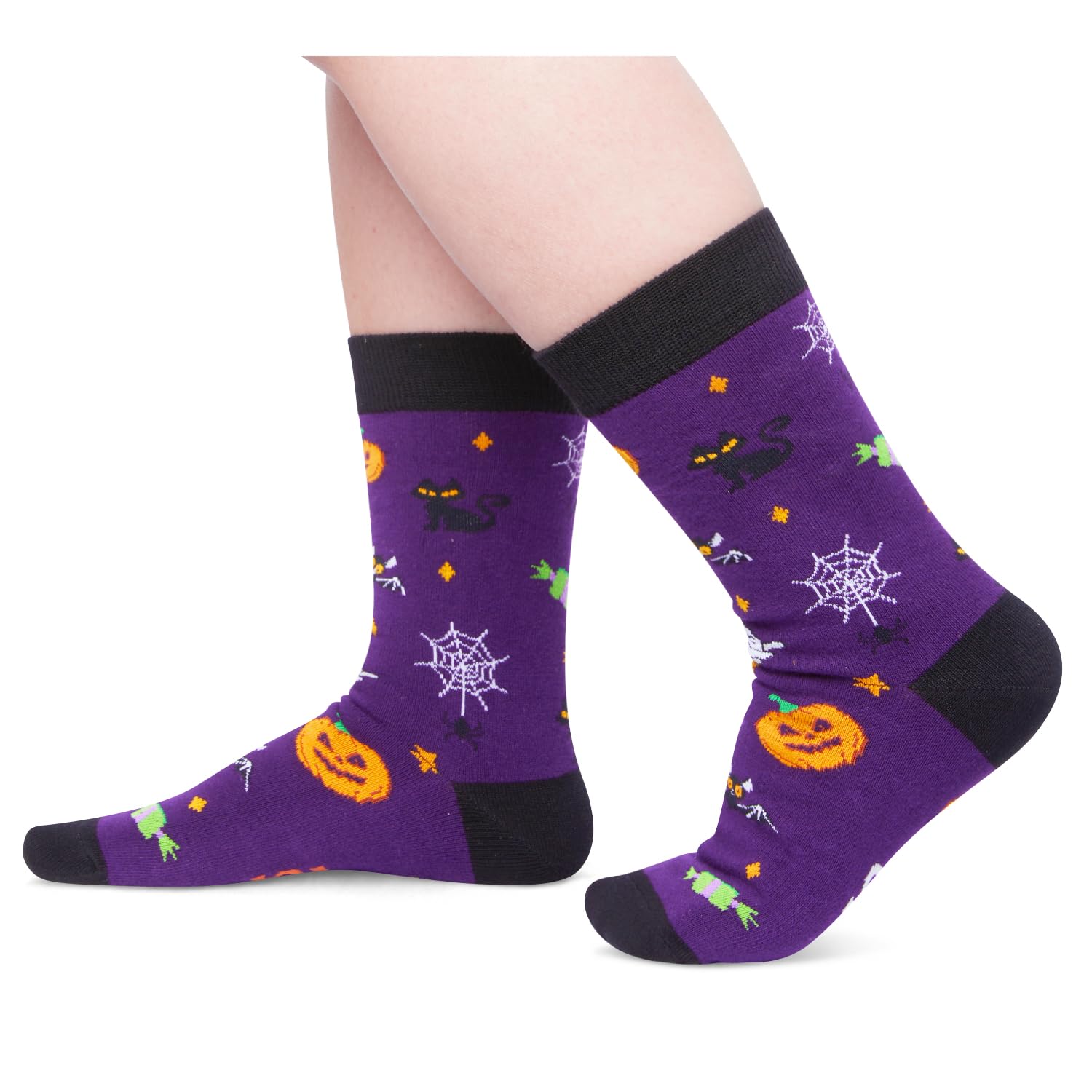 Halloween Socks Spooky Gifts For Boys Girls; Fun Halloween Pumpkin Gifts for Kids 10-12 Years Old, 2 Pack - Image 4