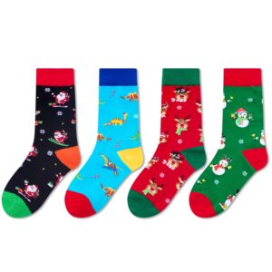 Alternative view of Christmas Gifts Stocking Socks For Girls Boys - Secret Santa Socks For Kids, Xmas Stocking 4 Pack