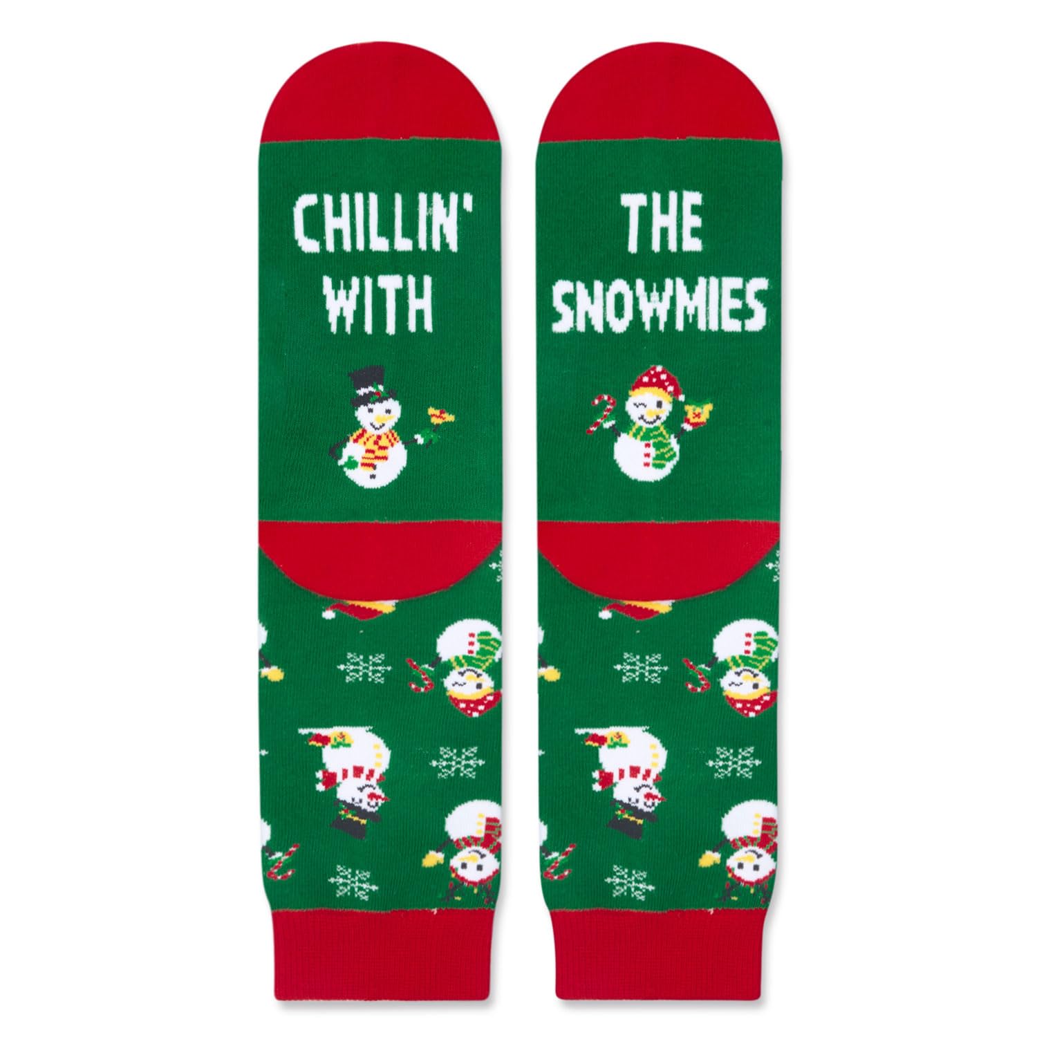 Christmas Gifts Stocking Socks for Women Men - Xmas Stocking Stuffers for Teens, Secret Santa Snowmen Socks for Dad 2 Pack - Image 3