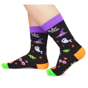 Alternative view of Halloween Socks Spooky Gifts For Boys Girls; Fun Halloween Pumpkin Gifts for Kids 10-12 Years Old, 2 Pack